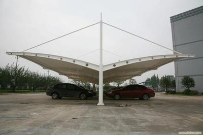 雙開膜結構停車棚HC014